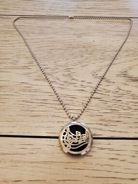 Essential Oil Diffuser Stainless Steel Magnetic Music Locket Ball Chain Necklace